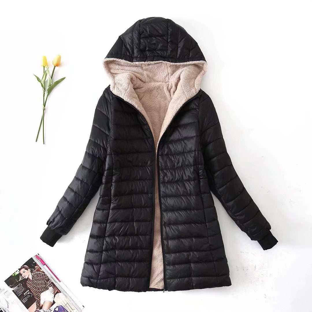 Vicky | Cozy Fleece-Lined Longline Puffer Jacket for Women