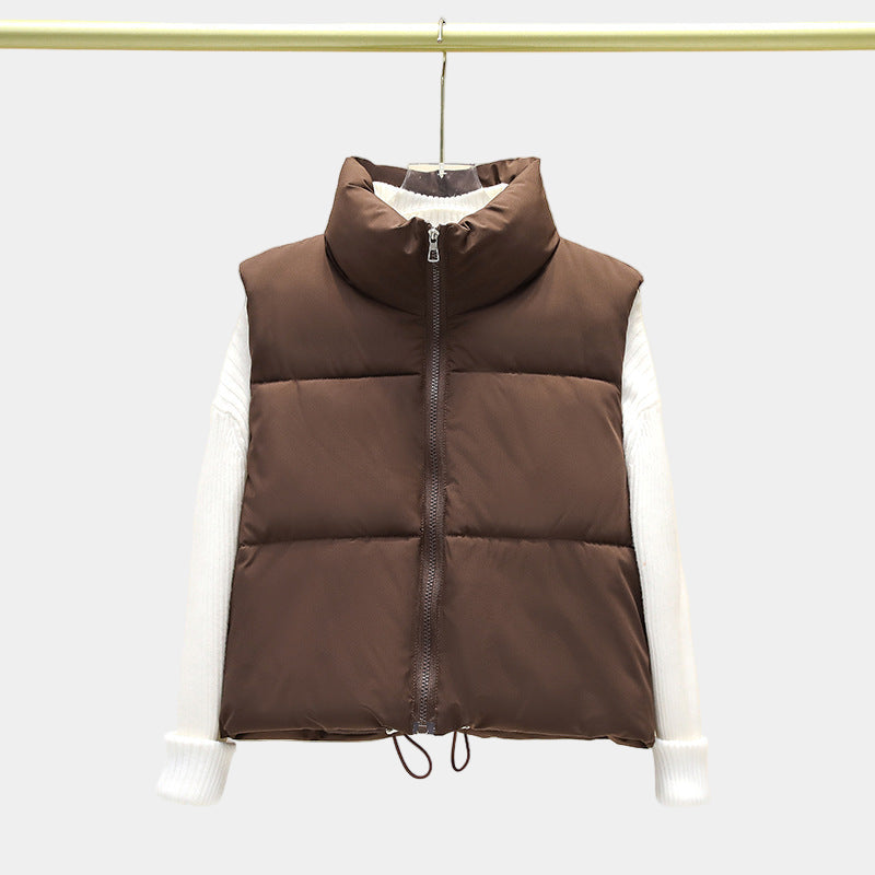 Rosalie | Casual Stand Collar Cropped Zip Coat for Women