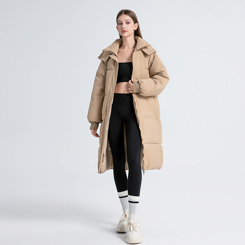 Marguerite | Classic Hooded Long Puffer Coat for Women