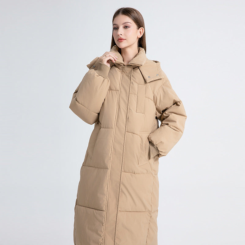 Marguerite | Classic Hooded Long Puffer Coat for Women