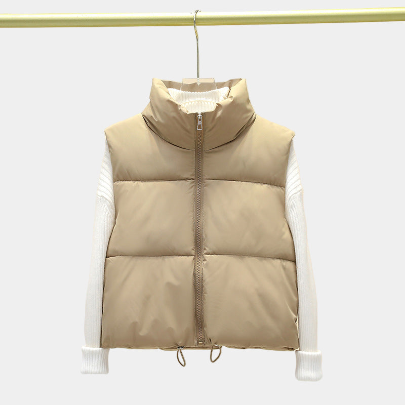 Rosalie | Casual Stand Collar Cropped Zip Coat for Women