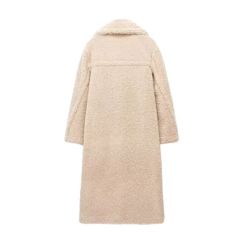 Isadora | Luxe Teddy Double-Breasted Overcoat for Women