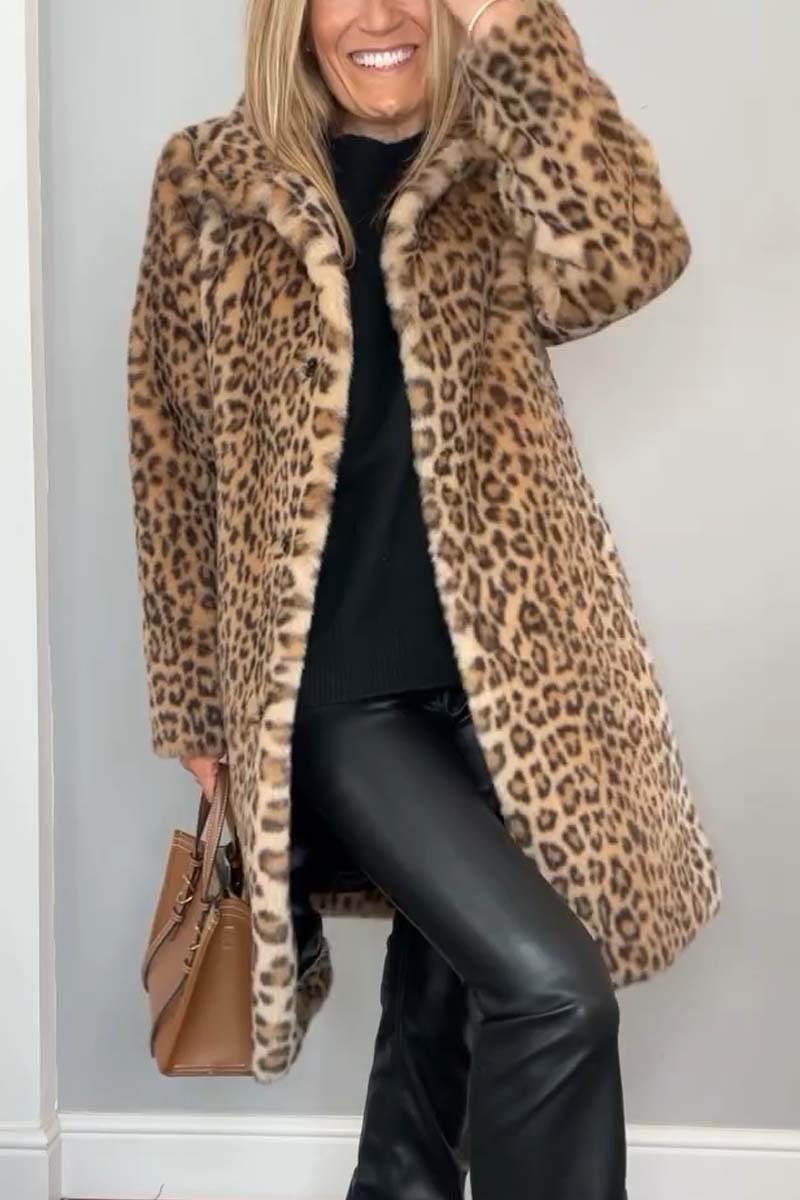 Rosa | Leopard Print Winter Coat for Women