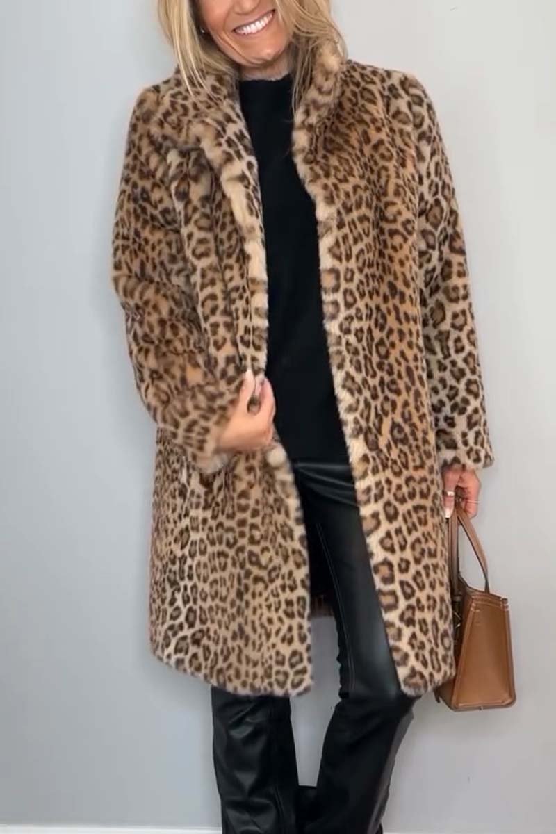 Rosa | Leopard Print Winter Coat for Women