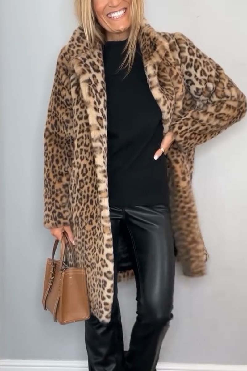 Rosa | Leopard Print Winter Coat for Women