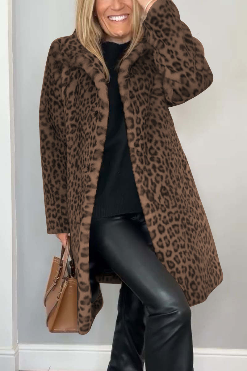 Rosa | Leopard Print Winter Coat for Women
