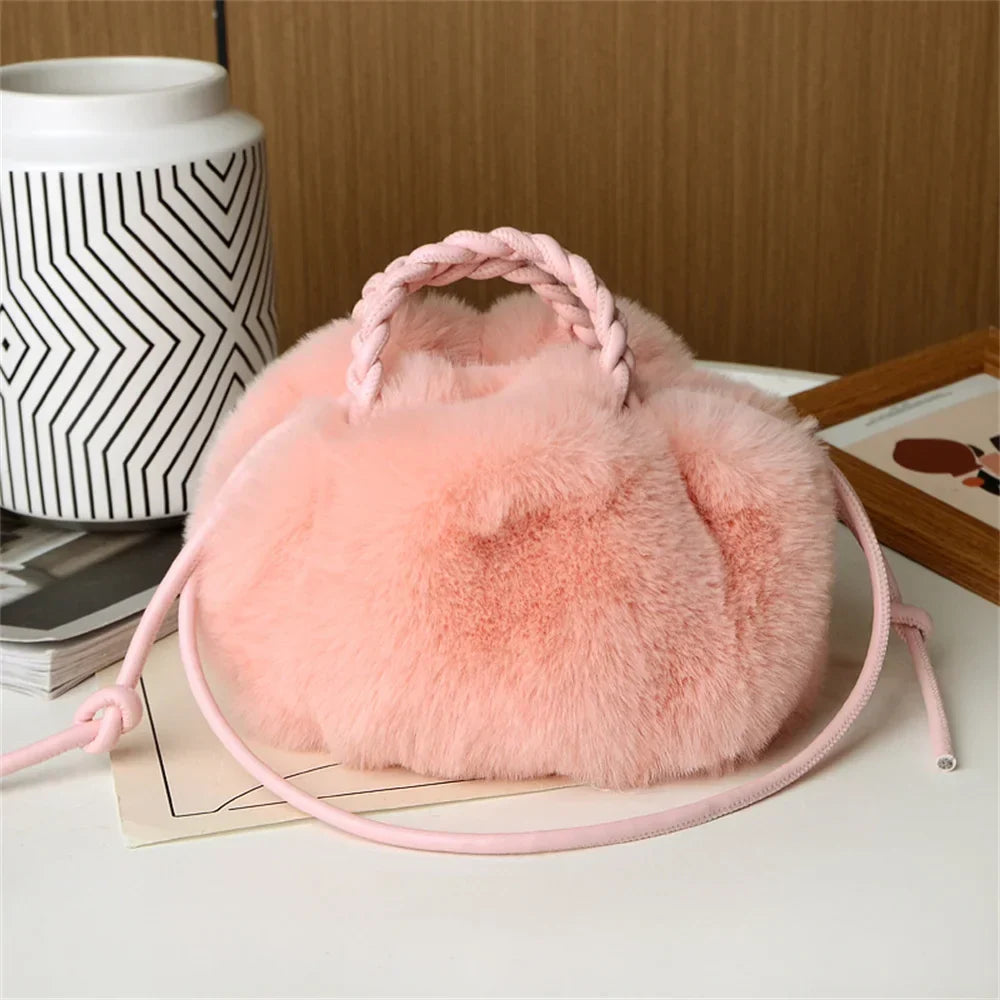 Marilyn | Plush Pumpkin Shoulder Tote for Women