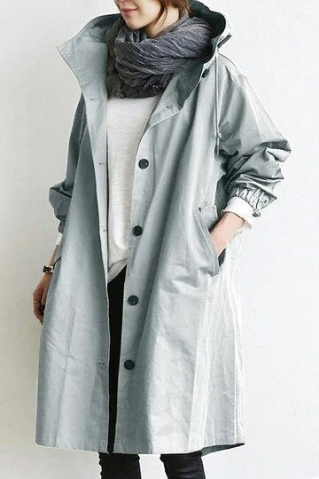 Eva | Tailored Trench Coat with Wide Collar for Women
