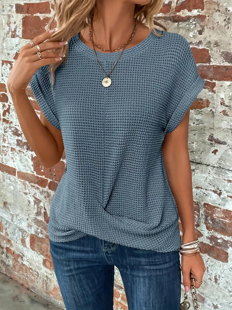 Elise | Chic Relaxed Round Neck Top for Women