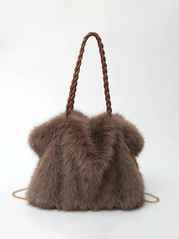 Bethany | Plush Velvet Shoulder Tote for Women