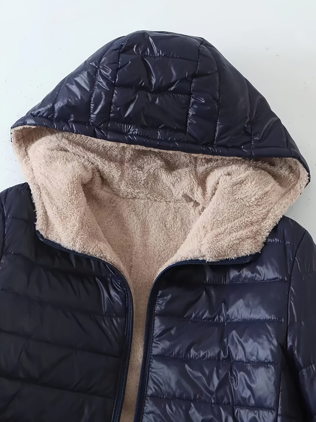 Vicky | Cozy Fleece-Lined Longline Puffer Jacket for Women