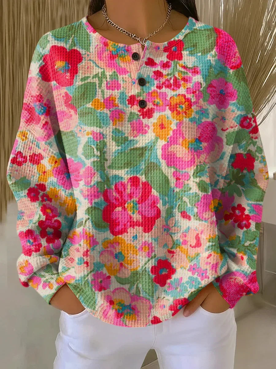 Myrinda | Soft Floral Print Sweater for Women