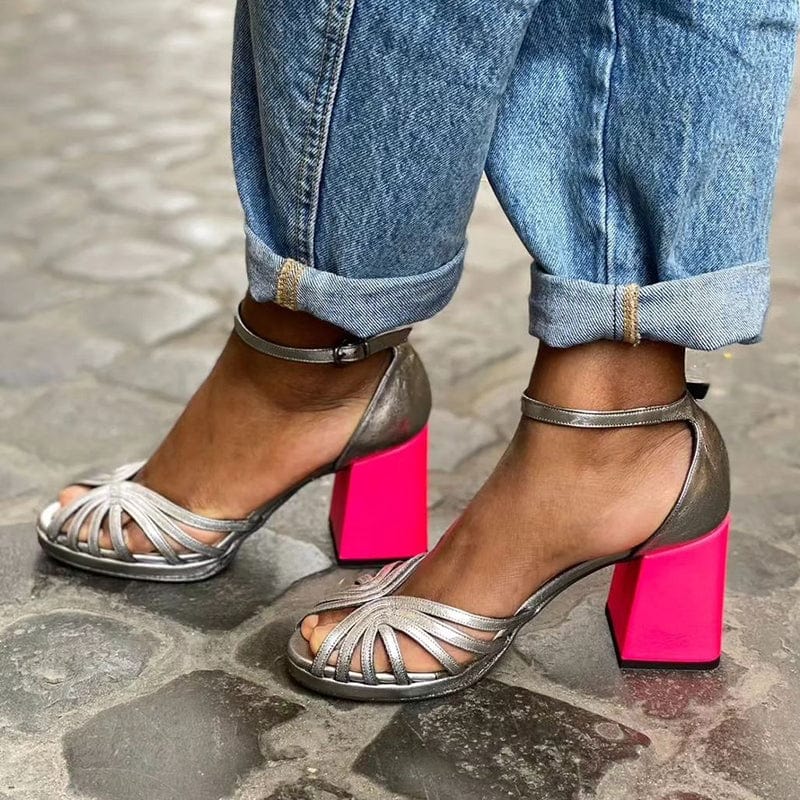 Isabella | Neon Block Heels for Women