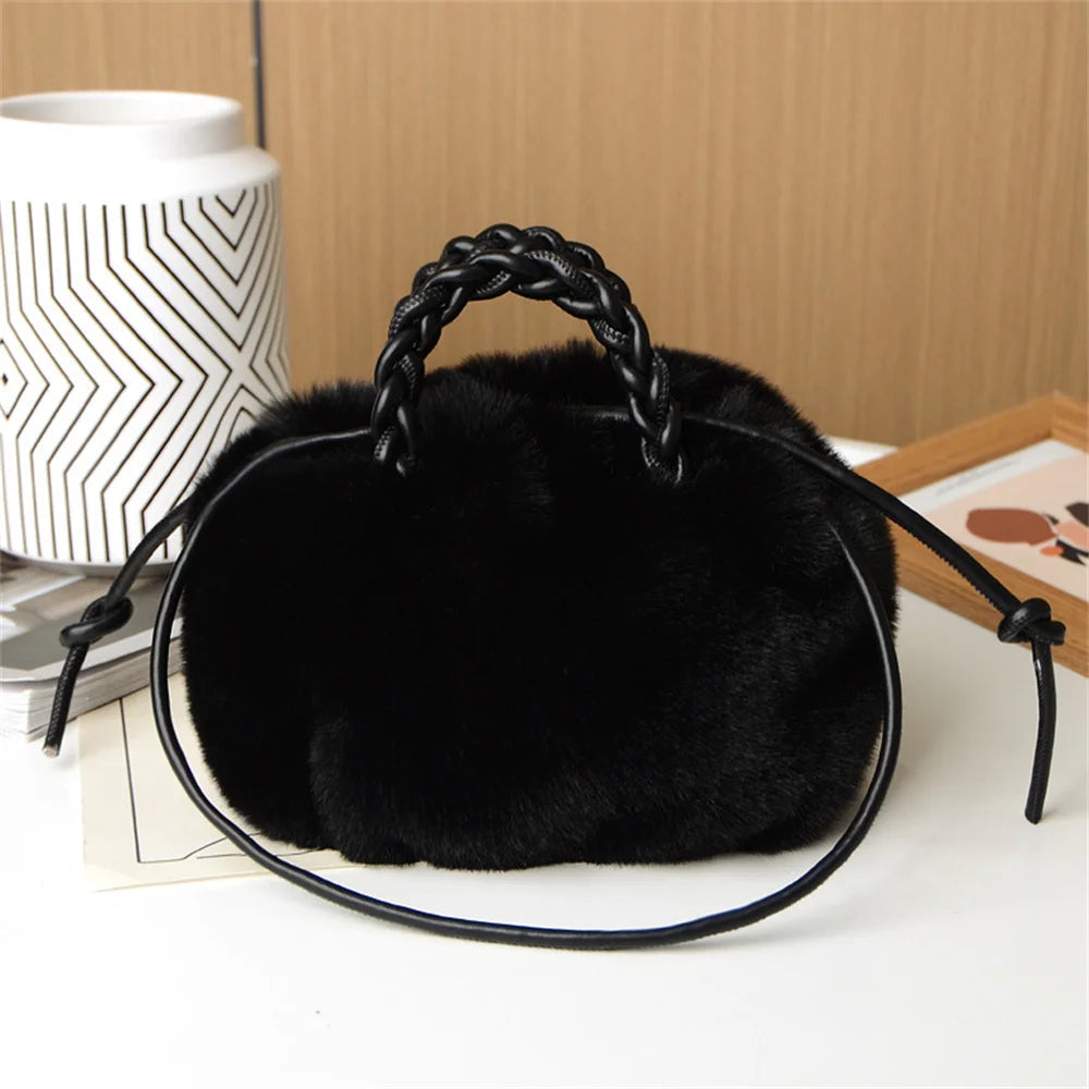 Marilyn | Plush Pumpkin Shoulder Tote for Women