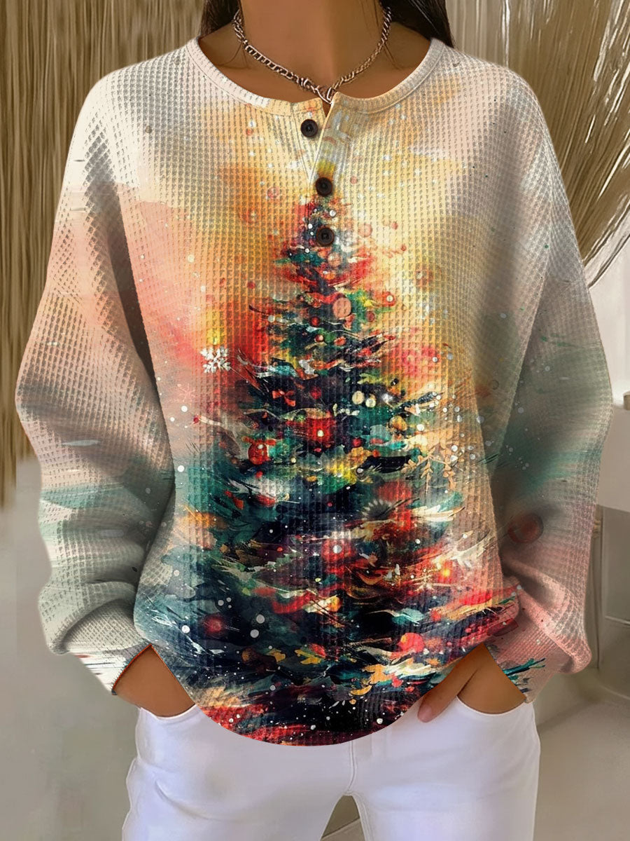 Kylessia | Christmas Tree Cozy Knit Sweater for Women