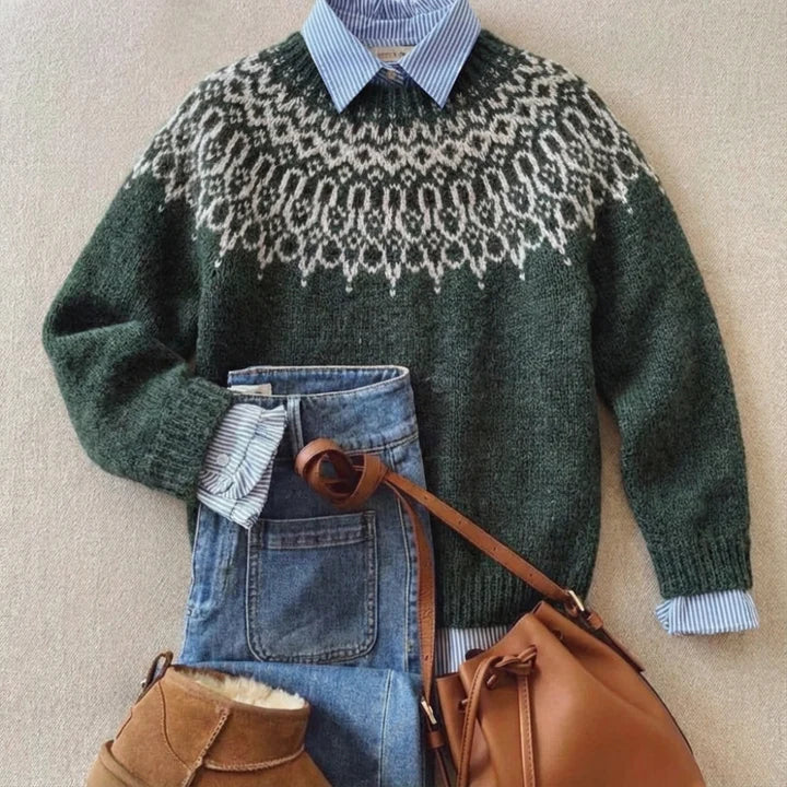 Tundra | Classic Vintage Nordic Knit Sweater for Women
