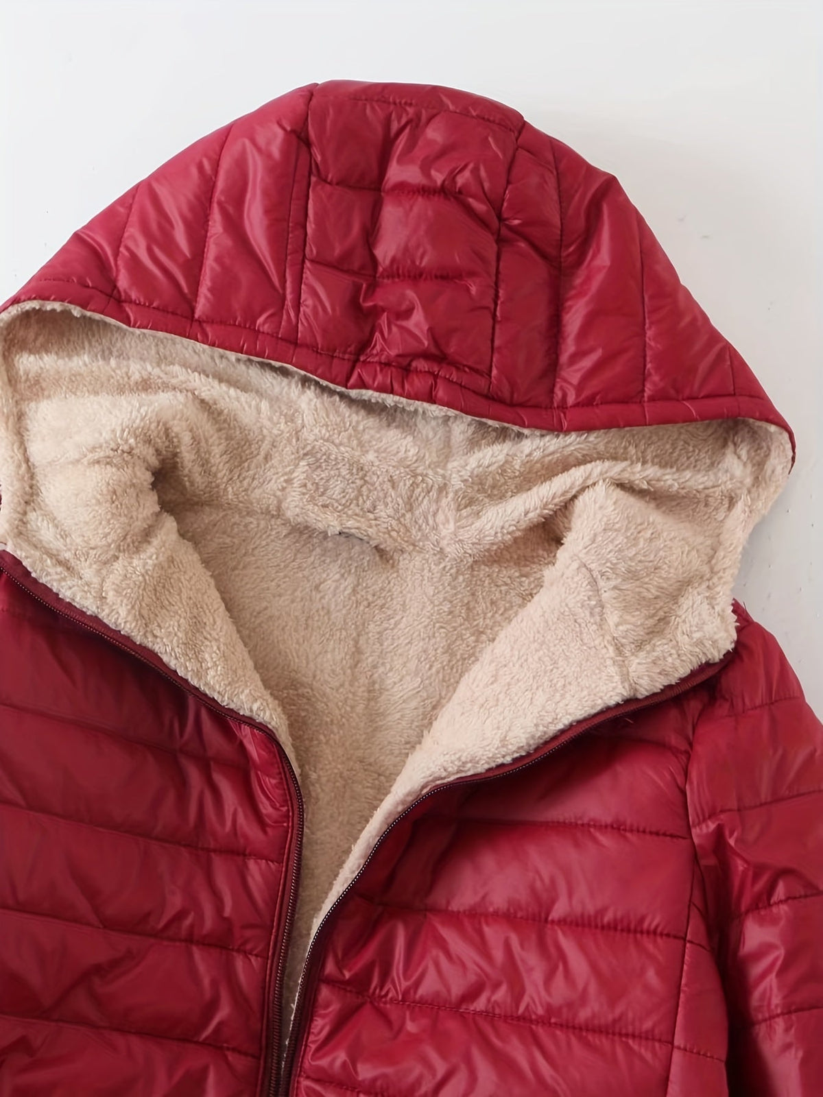 Vicky | Cozy Fleece-Lined Longline Puffer Jacket for Women