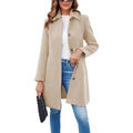 Vivian | Long Sleeve Single-Breasted Overcoat for Women