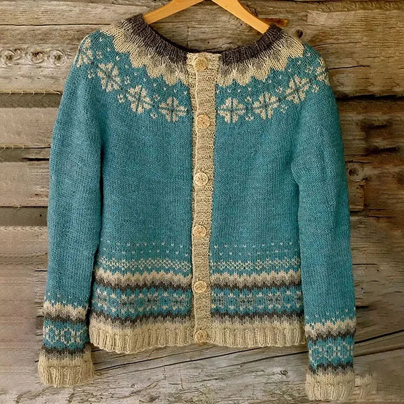 Allaira | Timeless Icelandic-Inspired Knit Cardigan for Women