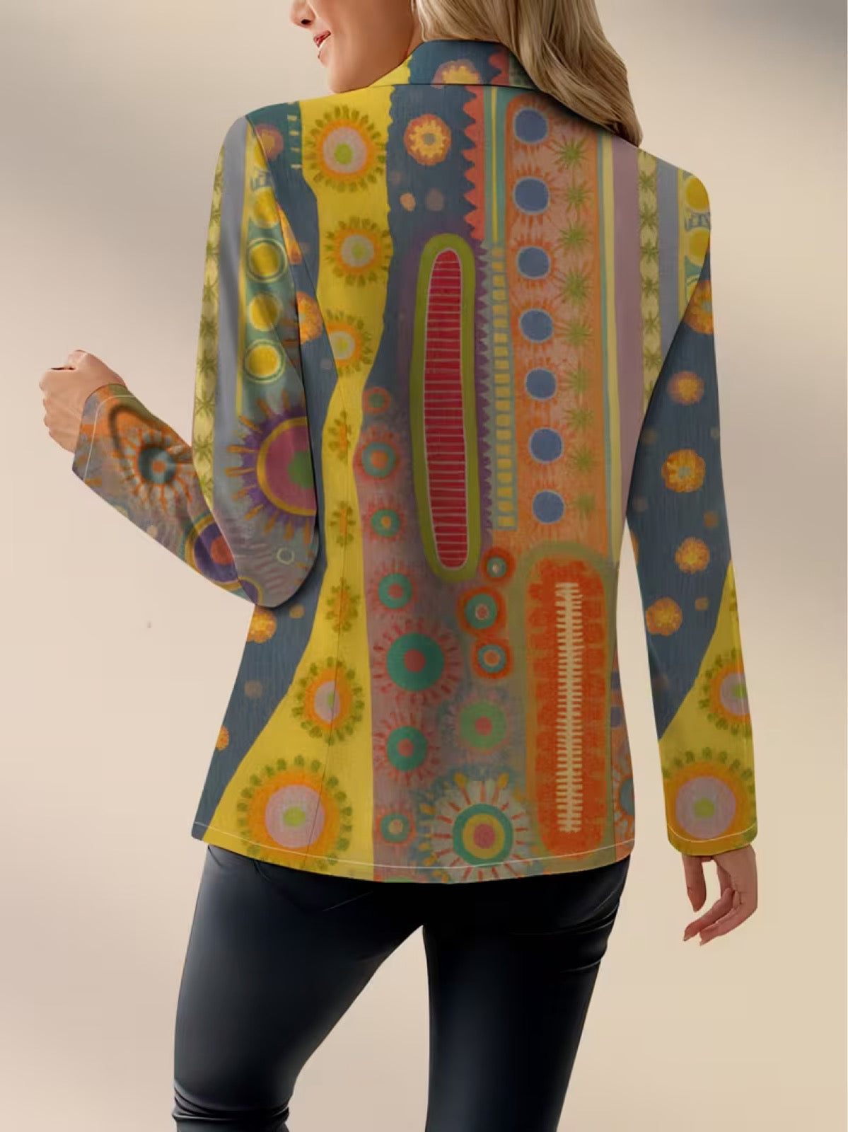 Faustine | Bohemian Medallion Print Blazer for Women