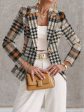 Ghislaine | Houndstooth Single-Button Tailored Blazer for Women