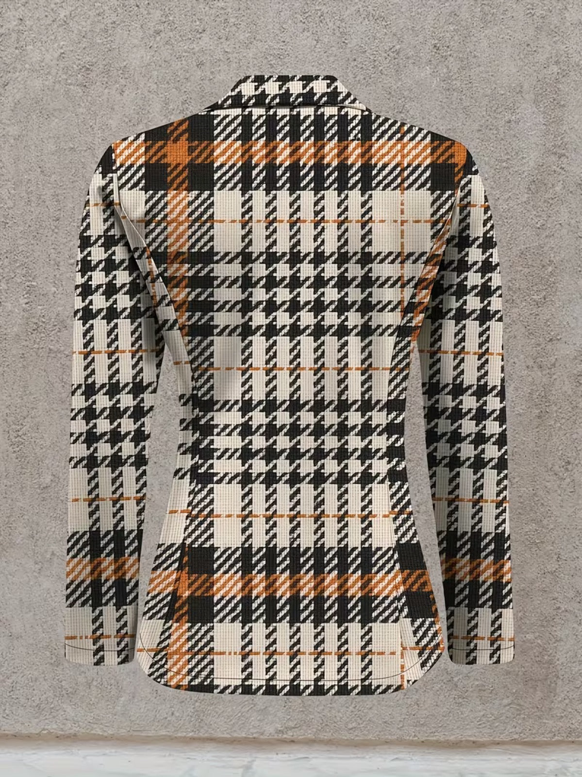 Ghislaine | Houndstooth Single-Button Tailored Blazer for Women