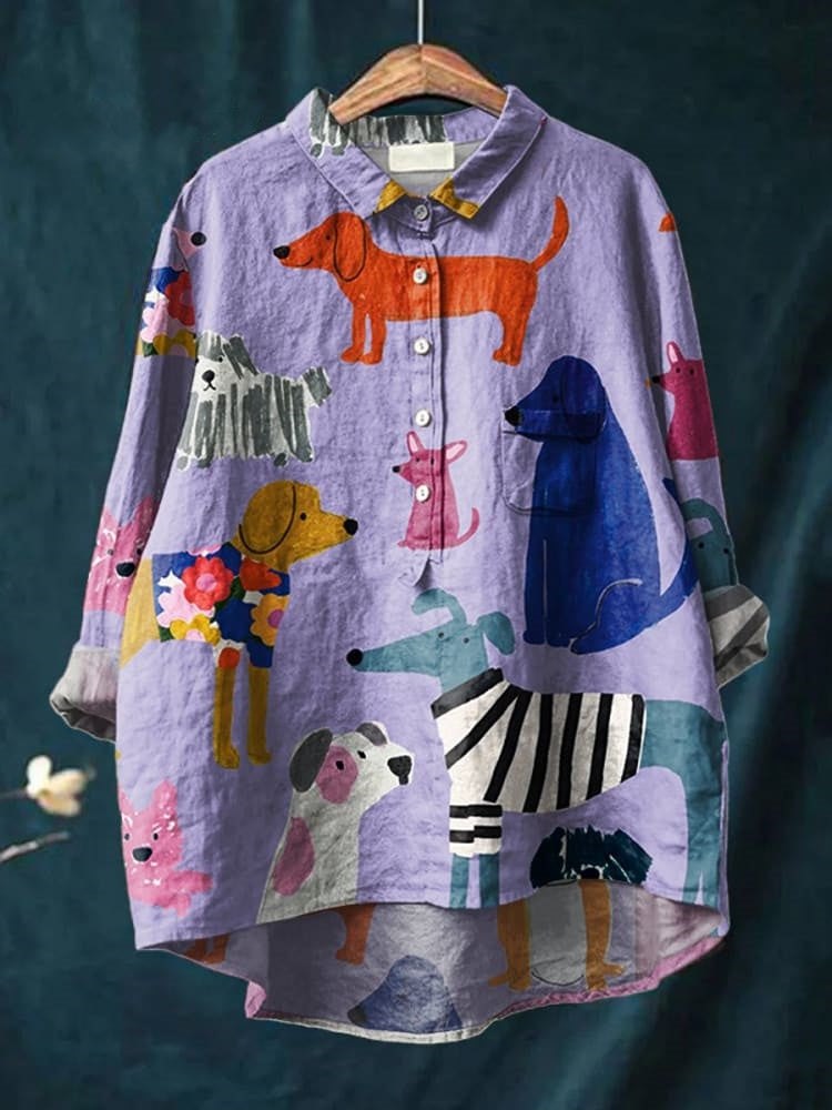 Quinley | Chic Playful Printed Blouse for Women