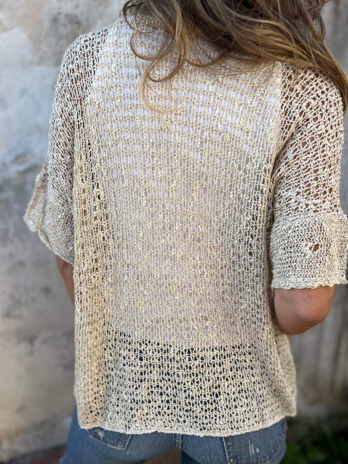 Tindra | V-Neck Hollow Out Knit Top for Women