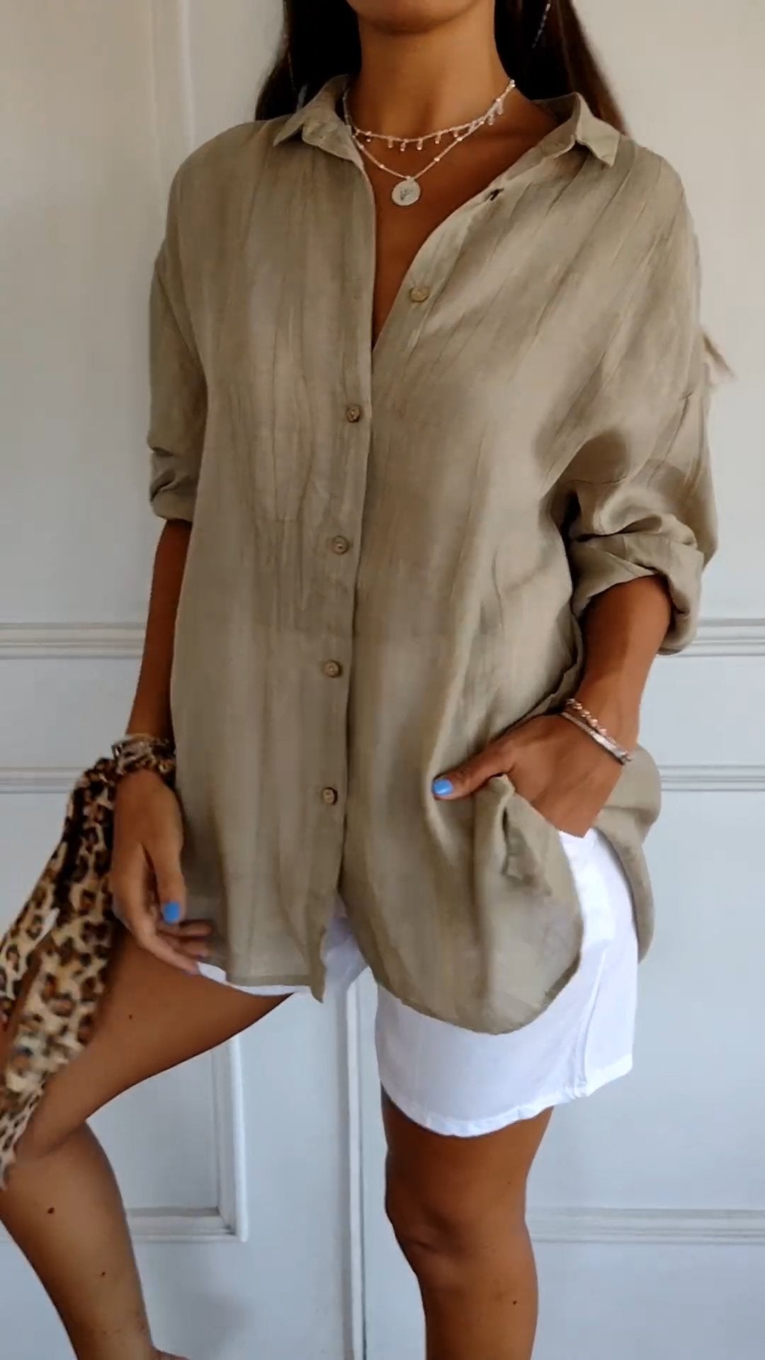 Clara | Elegant Solid Color Commuter Blouse for Women