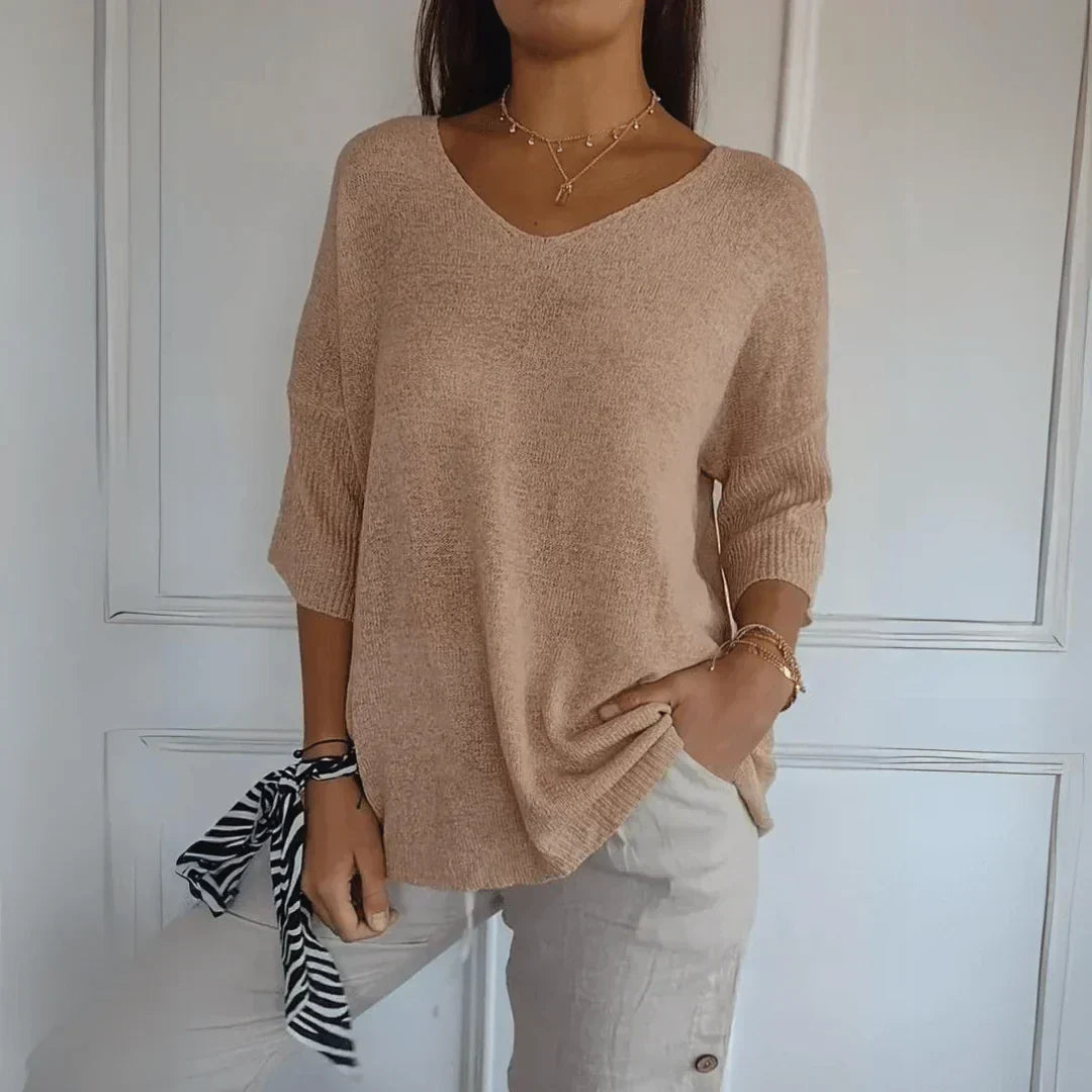 Fenella | Casual Solid Color Work Top for Women