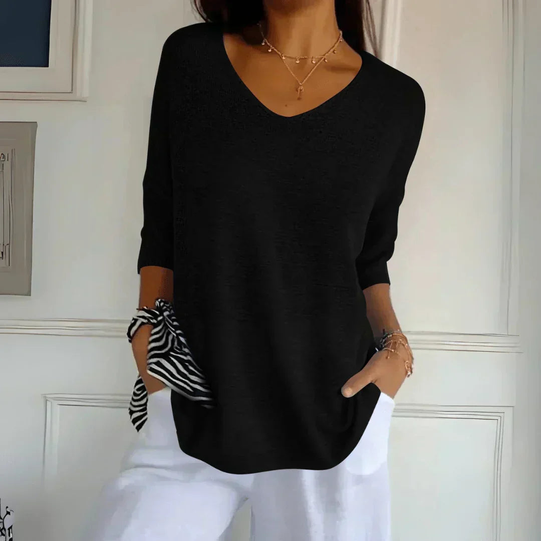 Fenella | Casual Solid Color Work Top for Women