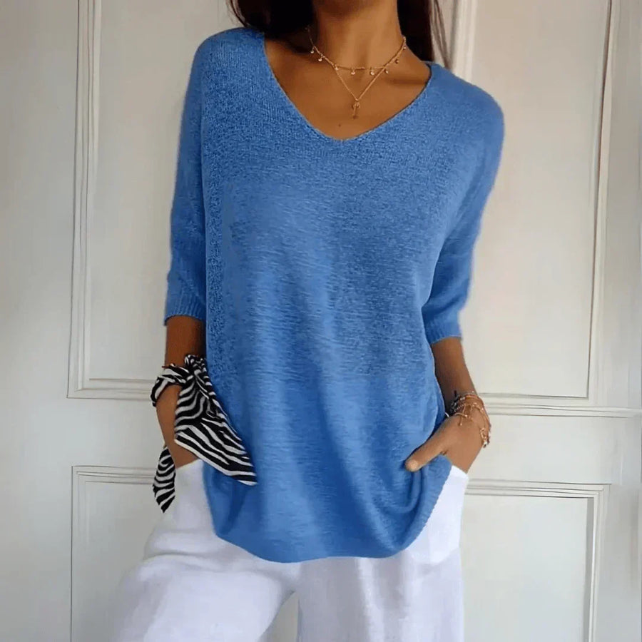 Fenella | Casual Solid Color Work Top for Women