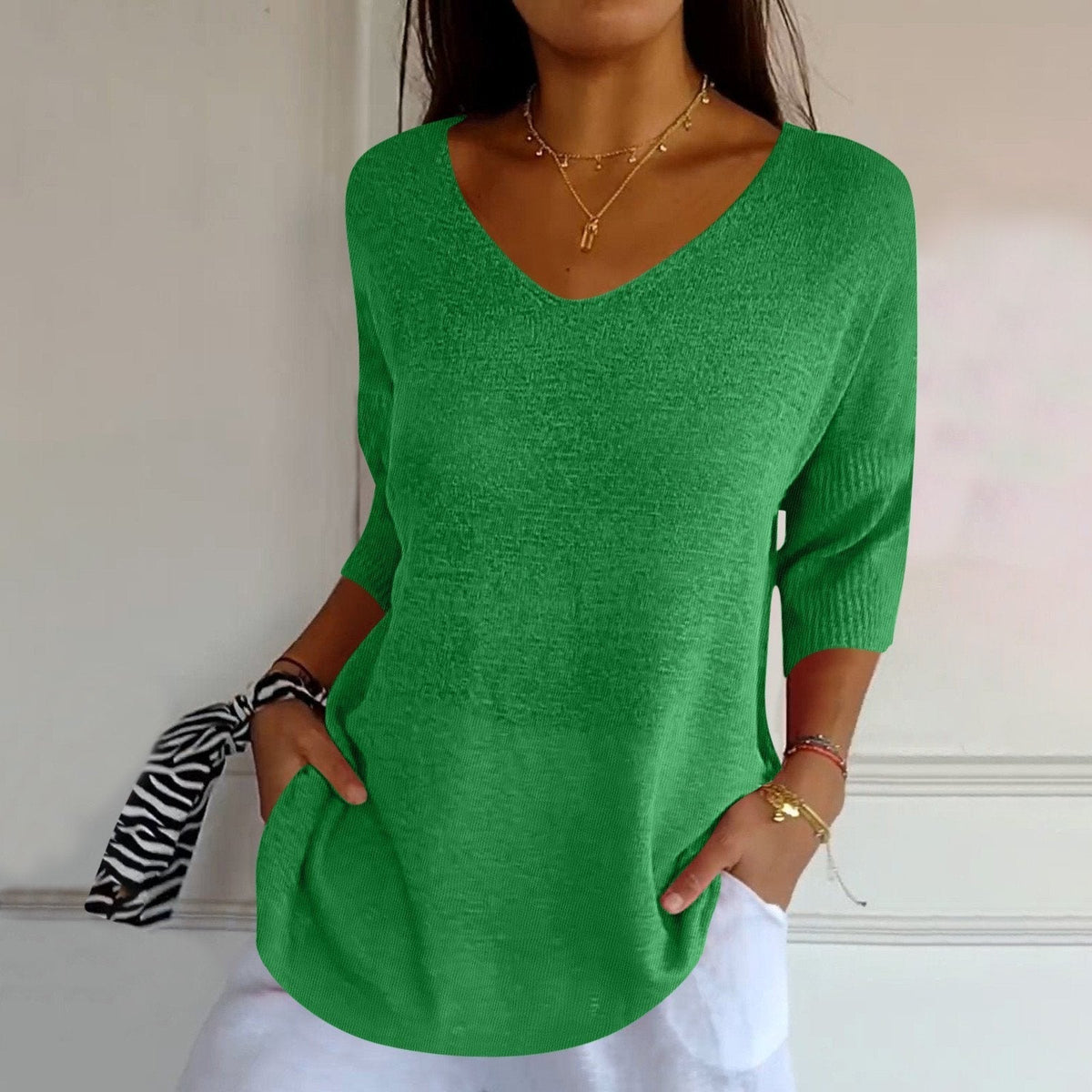 Fenella | Casual Solid Color Work Top for Women