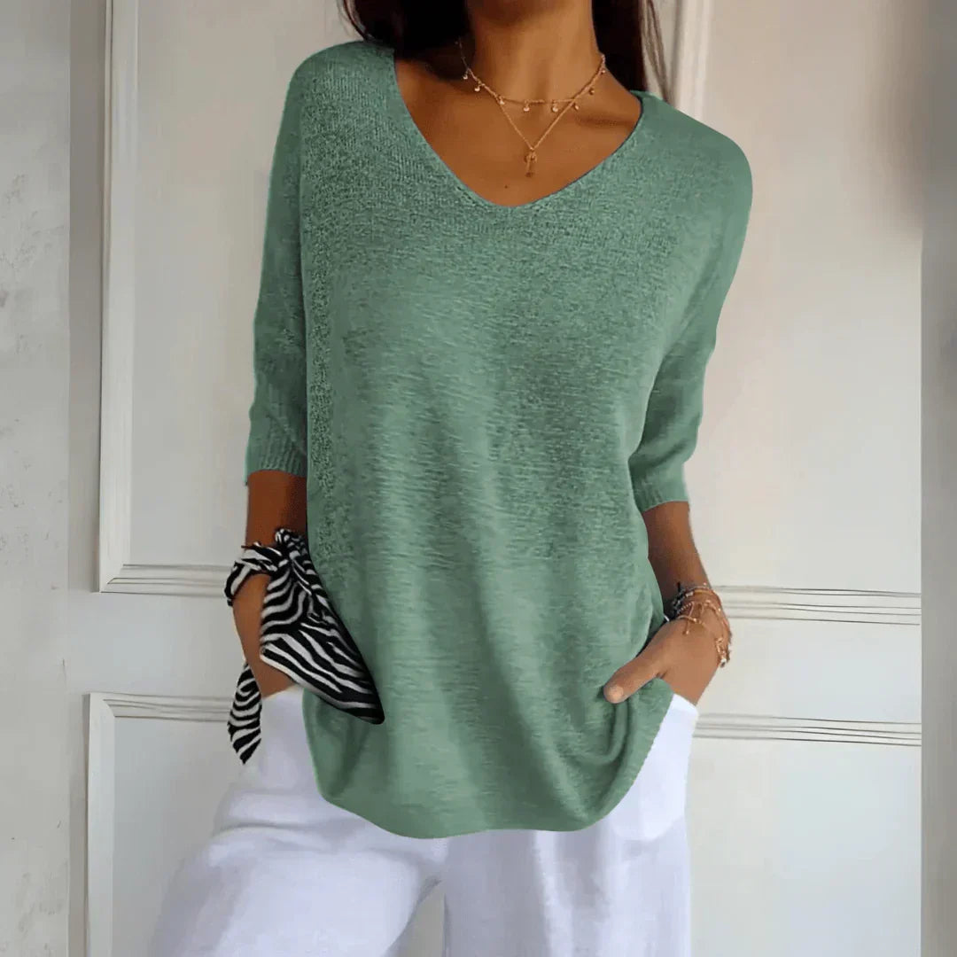 Fenella | Casual Solid Color Work Top for Women