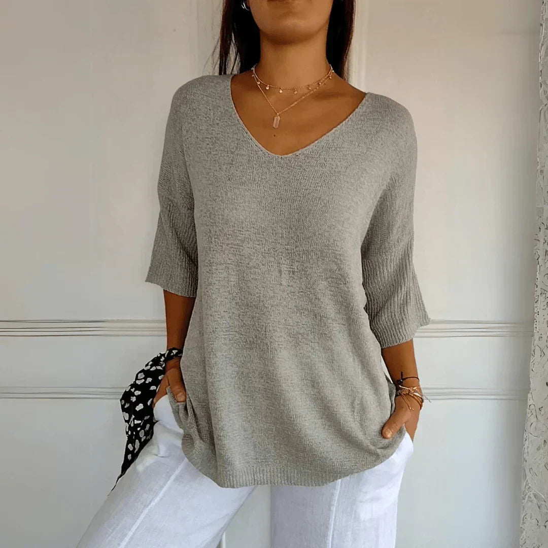 Fenella | Casual Solid Color Work Top for Women