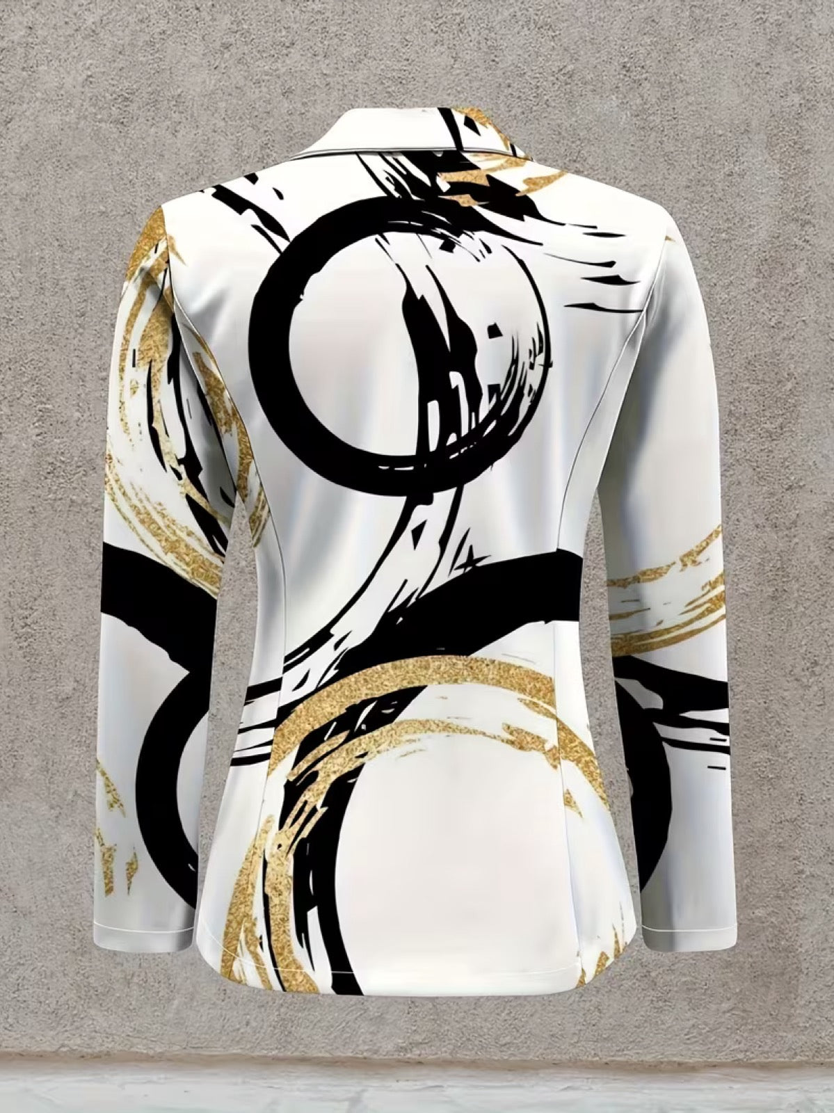 Noemine | Abstract Brushstroke Tailored Blazer for Women