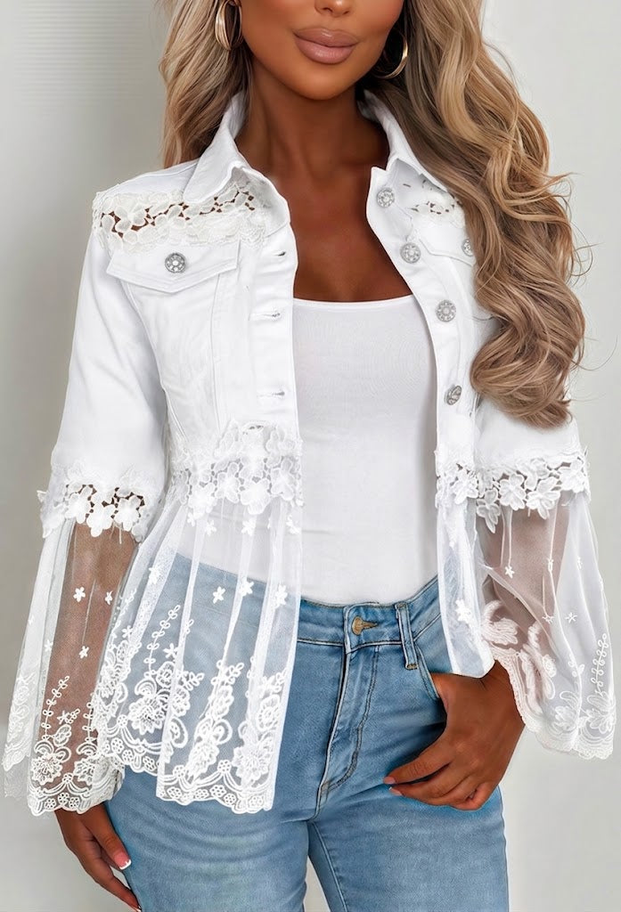 Sunnelace | Lace-Panel Jacket for Women