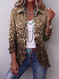 Navara | Leopard Print Ruffled Jacket for Women