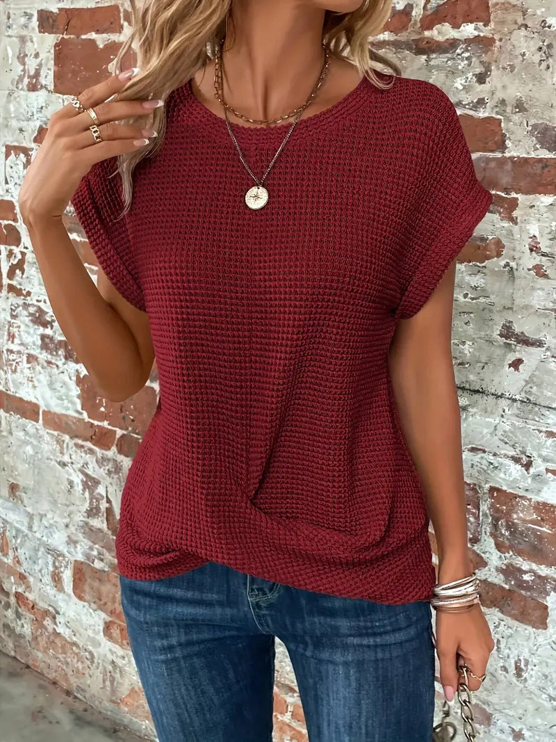 Elise | Chic Relaxed Round Neck Top for Women