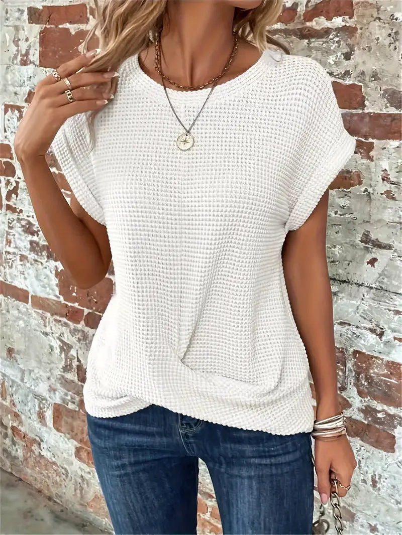 Elise | Chic Relaxed Round Neck Top for Women