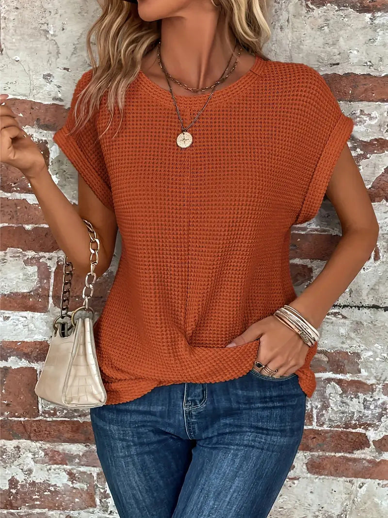 Elise | Chic Relaxed Round Neck Top for Women