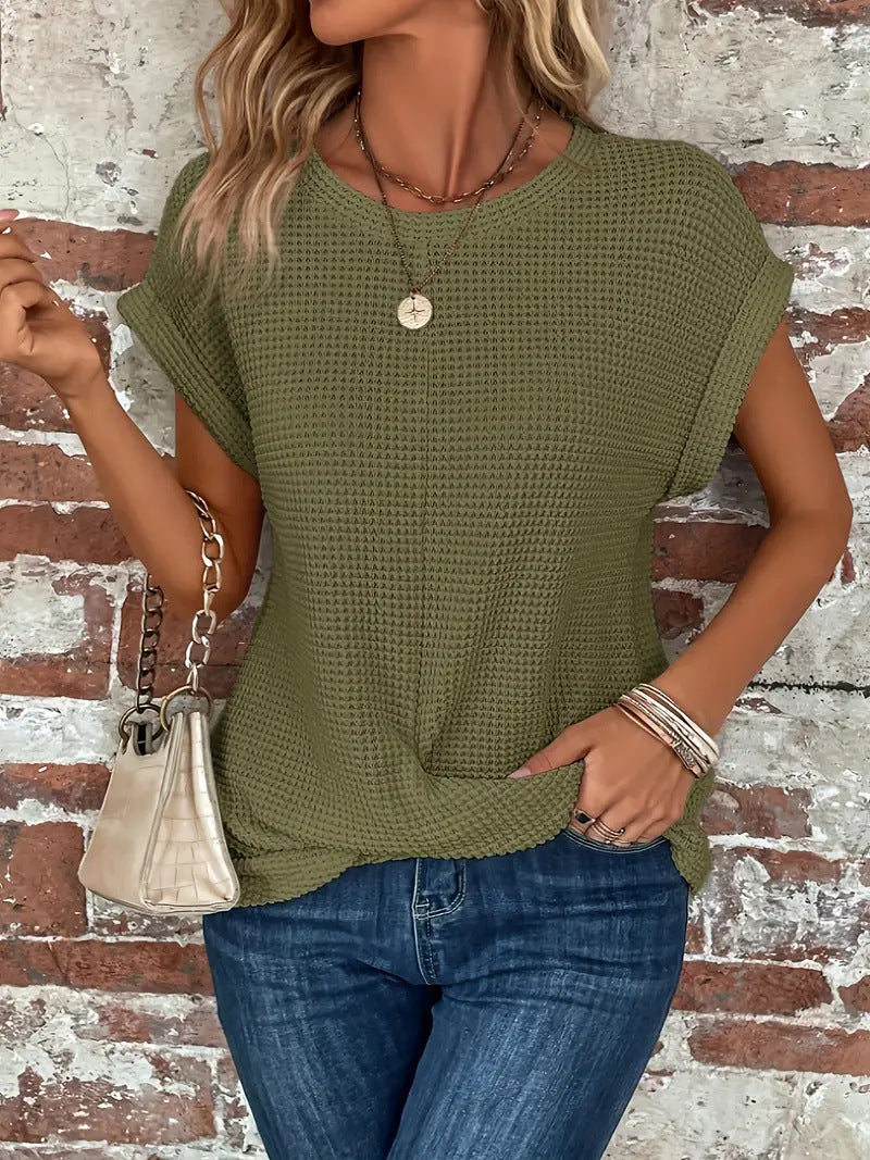 Elise | Chic Relaxed Round Neck Top for Women