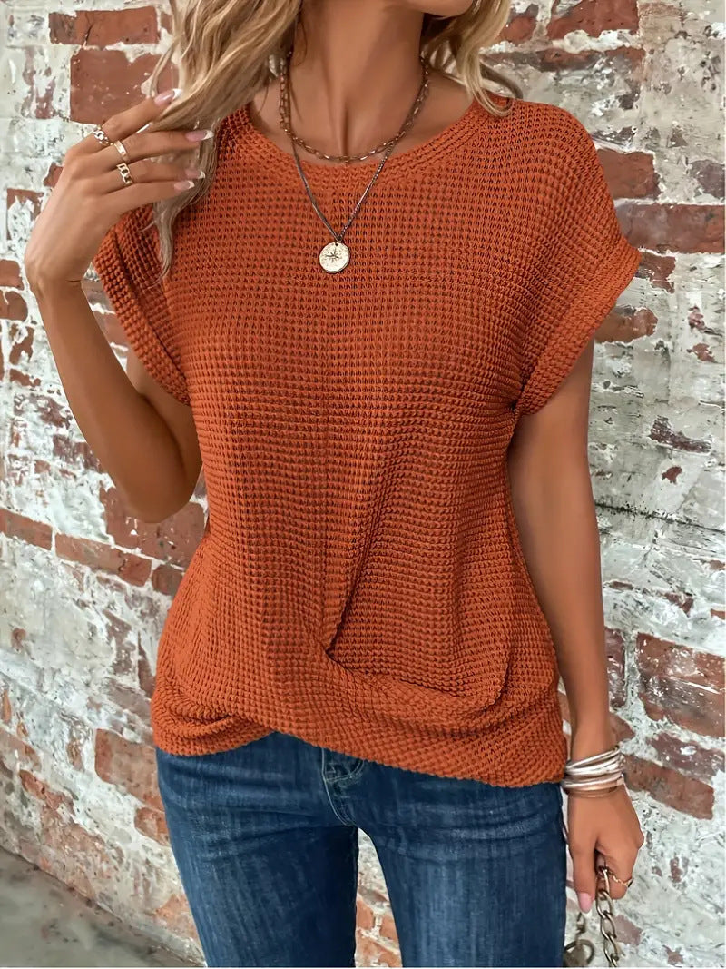 Elise | Chic Relaxed Round Neck Top for Women
