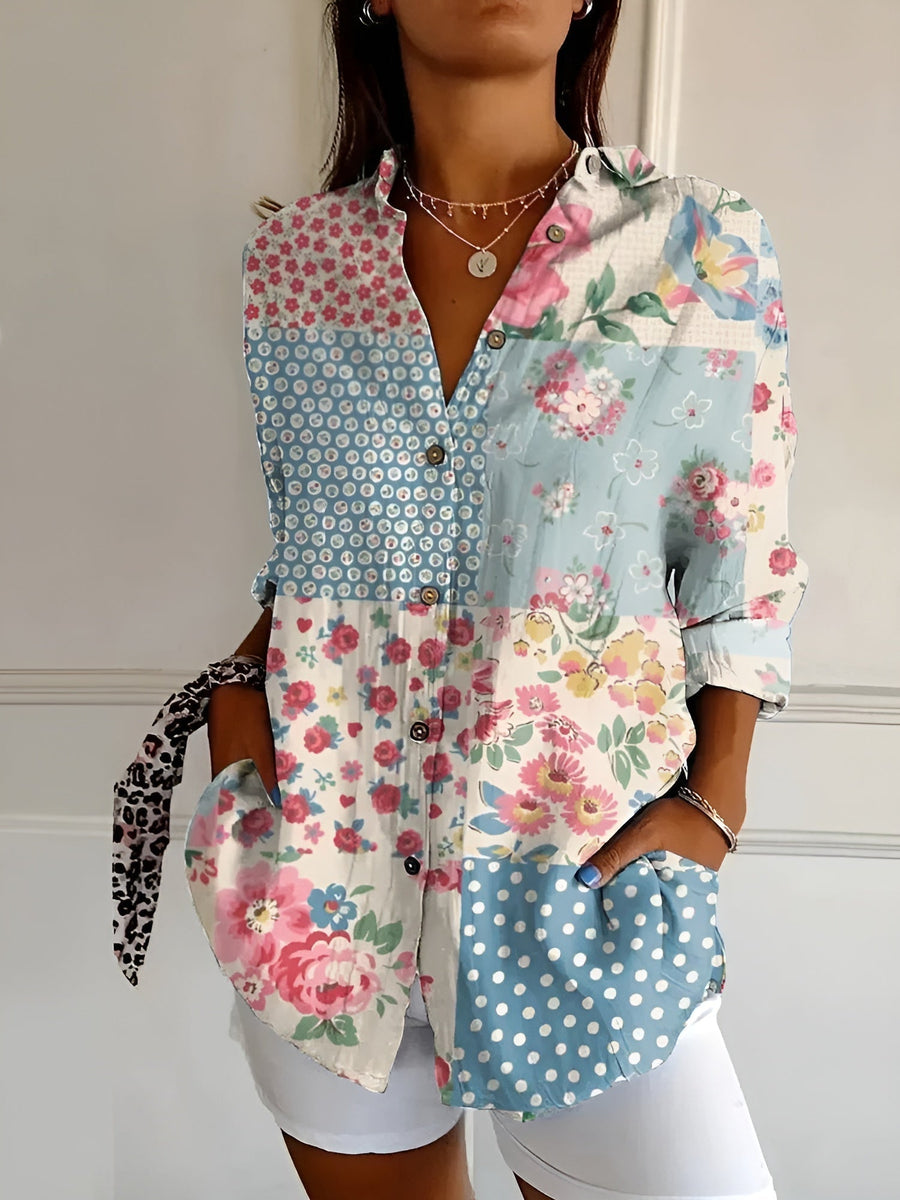 Halcyon | Printed Button-Up Shirt for Women