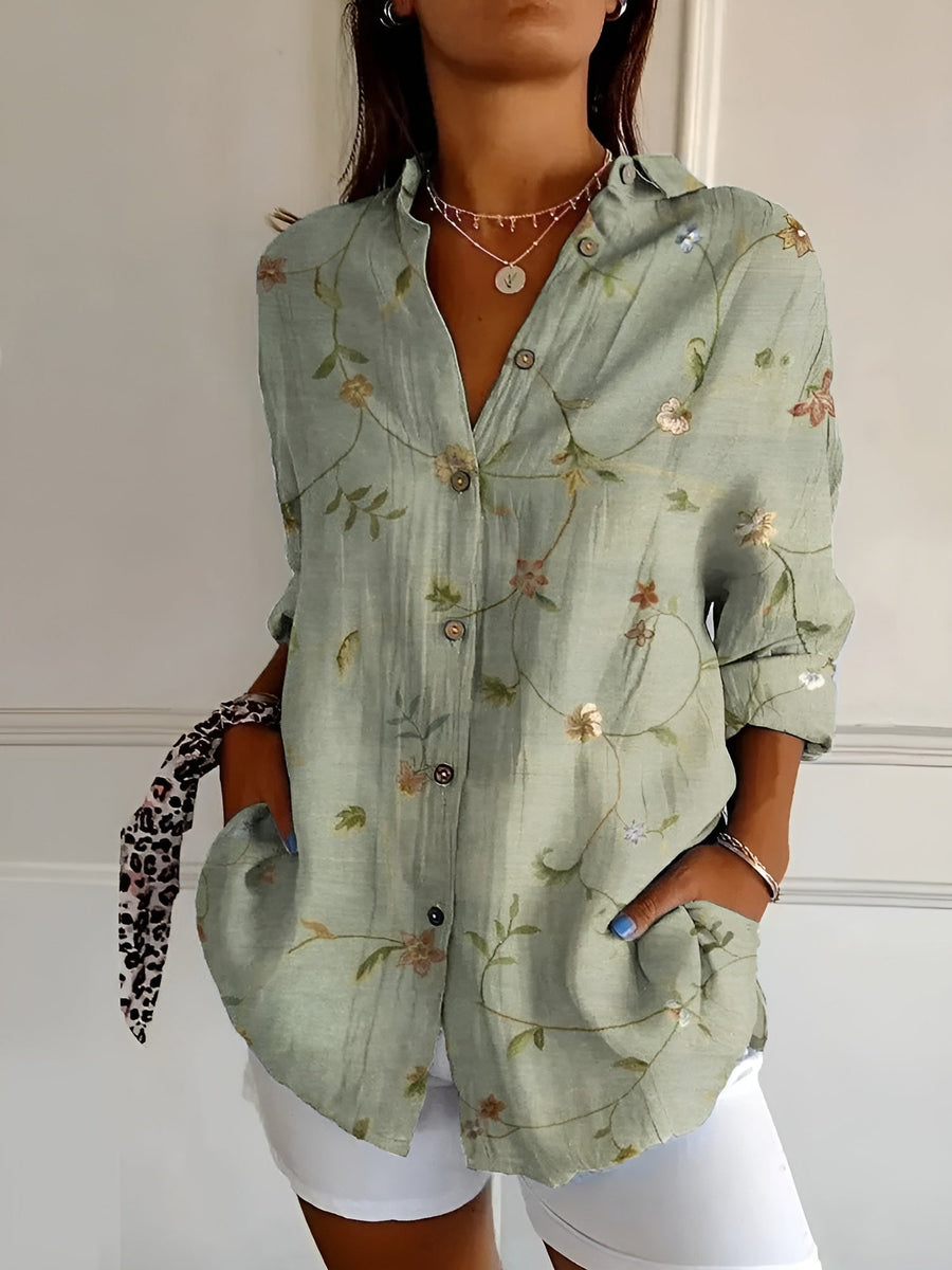 Halcyon | Printed Button-Up Shirt for Women