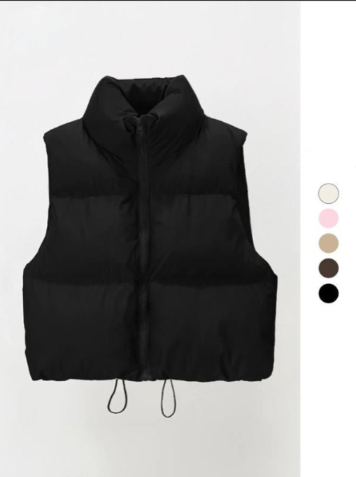 Rosalie | Casual Stand Collar Cropped Zip Coat for Women